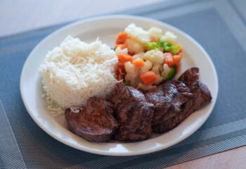 Fillet Steak with Basmati Rice and Vegetables